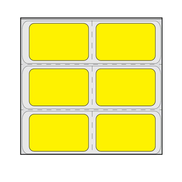 Direct Thermal Piggy Back Label, Strip Style 2-up 13/16" x 1-11/16"